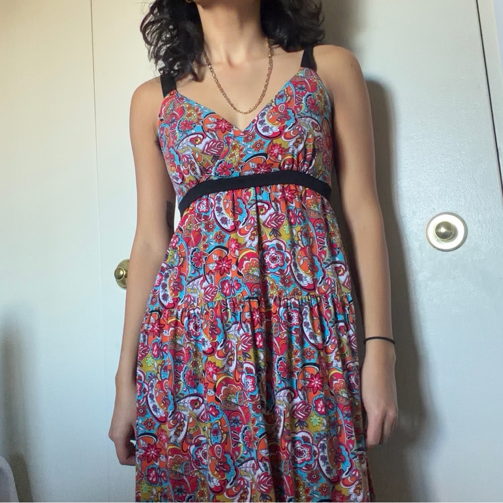 NY Collection Vibrant Paisley Maxi Dress